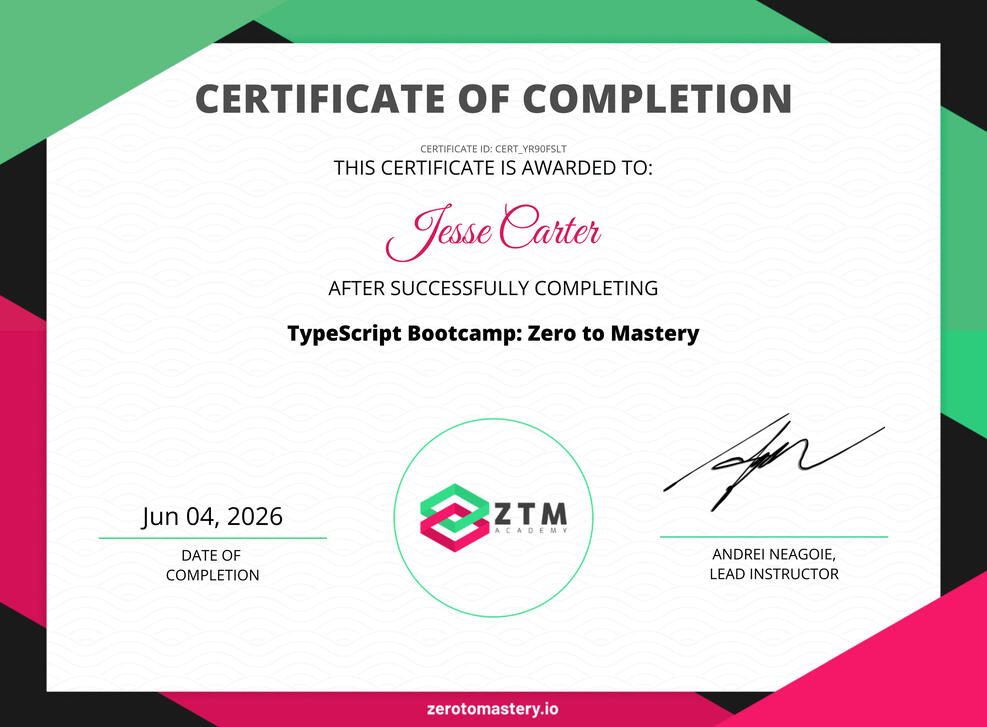 ZTM - TypeScript Bootcamp