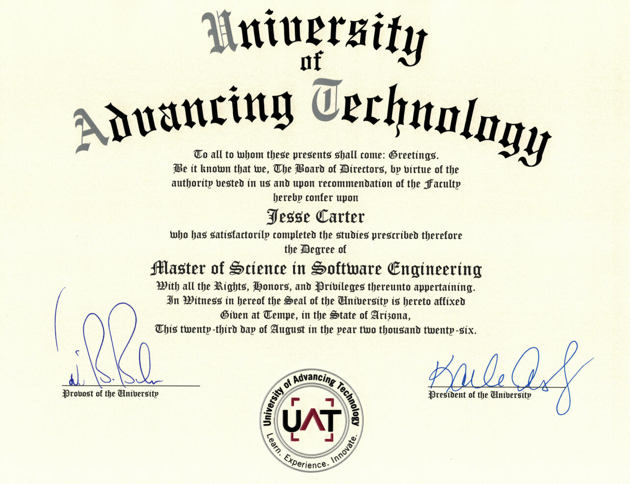 Master of Science Diploma