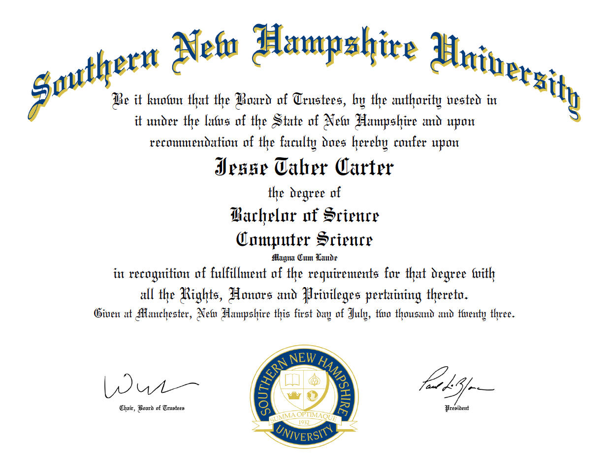 Bachelor Diploma